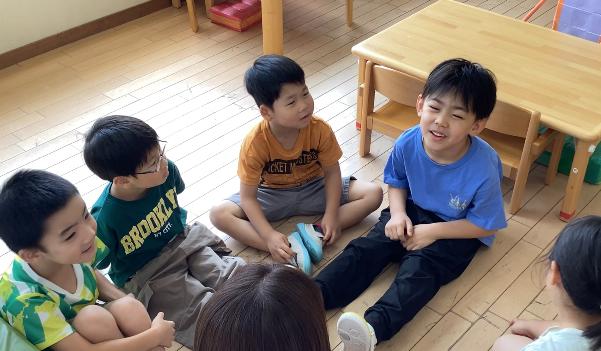 聞いたり聞いてもらったりするのって楽しいね！（5歳児）