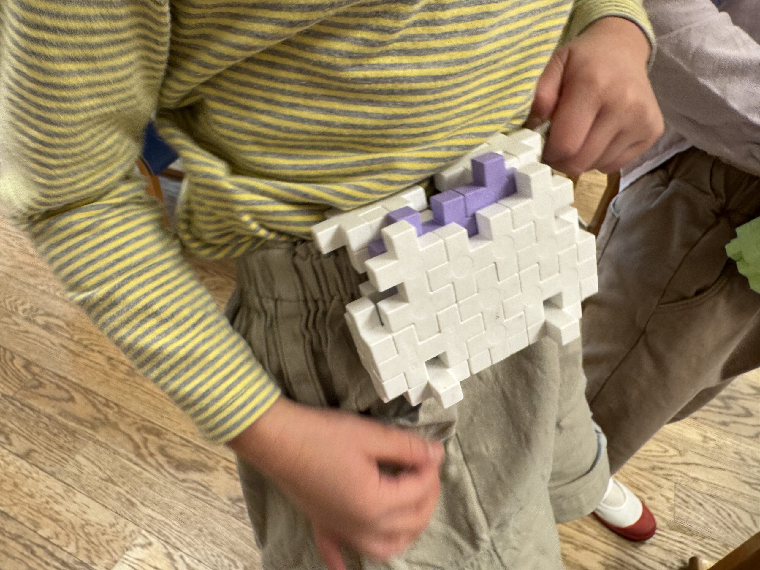 身の回りのものをブロックで…（5歳児）