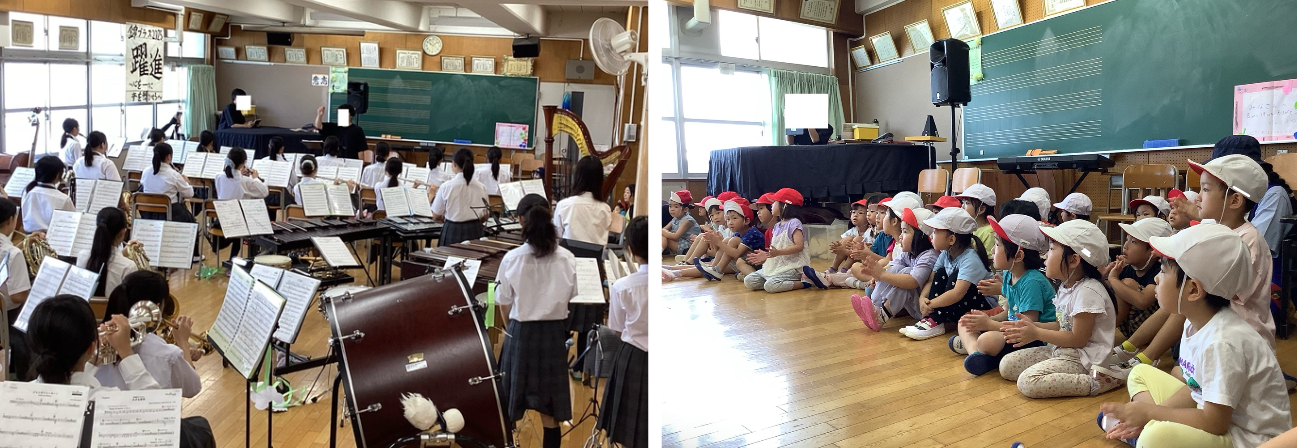 錦台中学校の吹奏楽部による演奏会♪