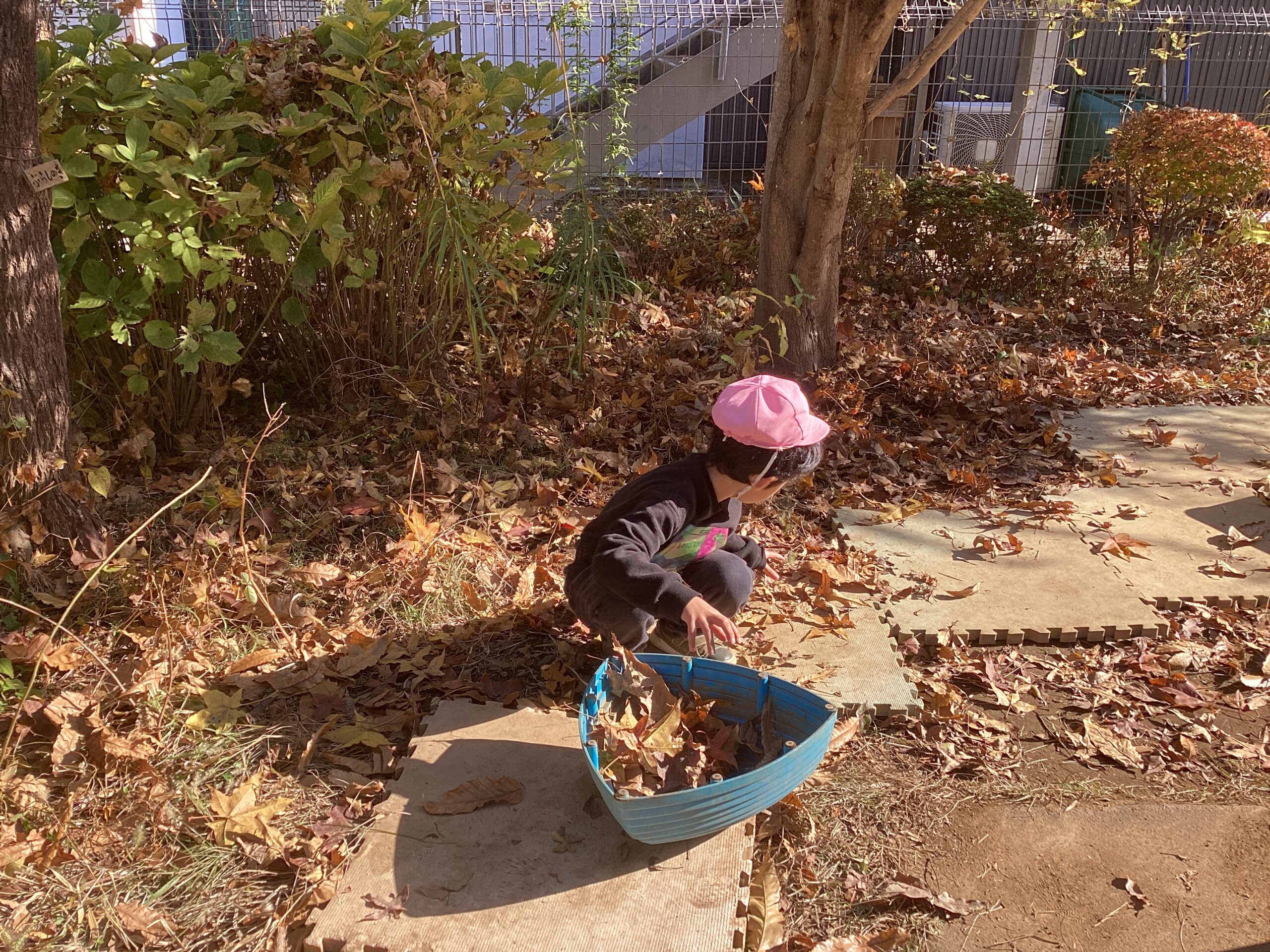 落ち葉遊び🍁