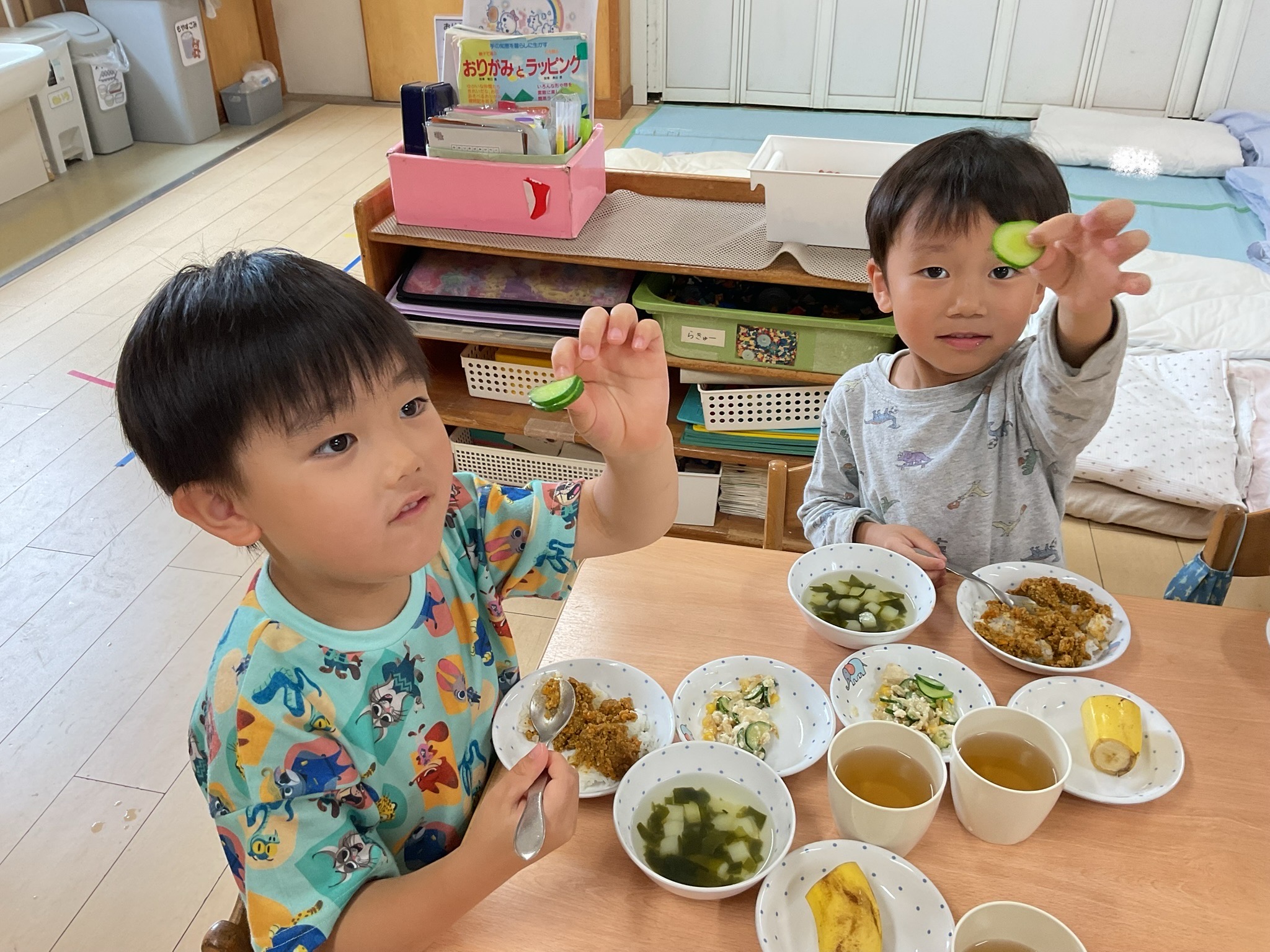 収穫！いただきます！（4歳児）
